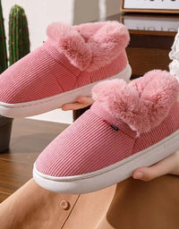 Kidmi Winter Women Shoes Casual House Shoes For Men 2024 Outdoor Warm Cotton Shoes For Women Indoor Plush Padded Slippers Female
