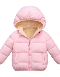 Baby Children Coats Winter Thick Jackets For Boys Warm Plush Thicken Outerwear For Girls Fur Hooded Jacket Kids Clothes Snowsuit
