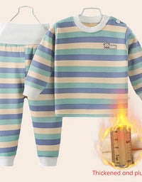 Thicken Warm Plush Children Sets Kids Clothes Boy Girl Underwear Suits Autumn Winter Children Clothinn
