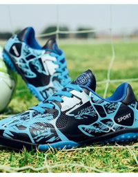 Childrens Soccer Shoes for Boy Indoor Turf Training Outdoor Sports Fast Football Shoes Society Cleats Football Boots for Kids
