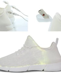 Luminous Sneaker Boy Men Women LED Light Shoes Girl Glowing Children Flashing With Light Adult USB Charge Kids Fiber Optic Shoes
