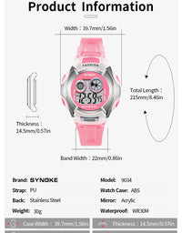 Student Electronic Watch Waterproof Sports Children Watch Glow Multi Function Digital Watch Seven Colors Light Gift
