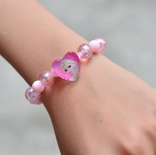 Frozen Elsa Anna Princess Bracelets Fashion Jewelry Cartoon Figure Bracelet Toys Flash Wristand Cute Girl Kids Birthday Gifts