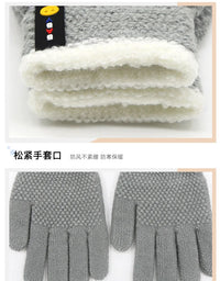 6-10 Years Old New Fashion Kids Thick Knitted Gloves Warm Winter Gloves Children Stretch Mittens Boy Girl Infant Accessories
