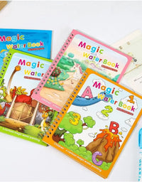 Magical Book Water Drawing Montessori Toys Reusable Coloring Book Early Education Toys Dinosaur Princess Ocean World Letters
