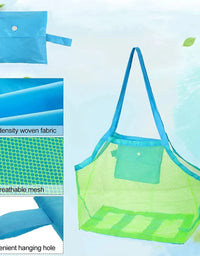 Children Sand Away Protable Mesh Bag Kids Toys Storage Bags Swimming Large Beach Bag Clothes Toy Storage Sundries Backpack
