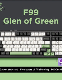 Aula F99 Gaming Mechanical Keyboard Three Mode 2.4g Wireless Bluetooth Wired Hot Swap PBT Gasket RGB For PC Laptop Gamer 99 Keys
