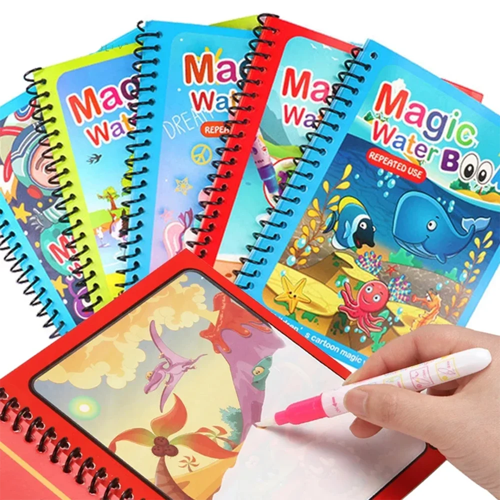 Kids Magic Water Drawing Books Coloring Books Painting Toys for Kids Birthday Christmas Gift for Boys and Girls