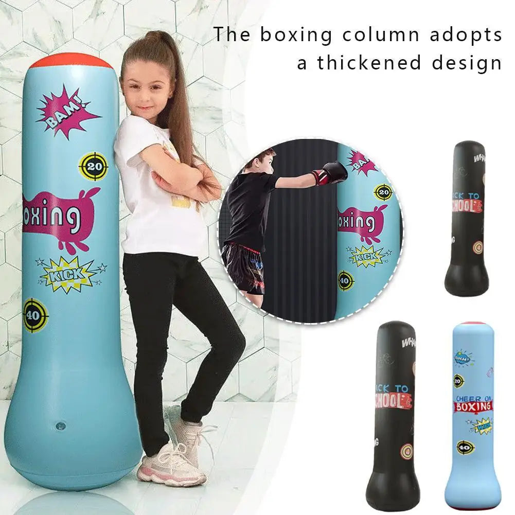 1.2/1.6M Children's Inflatable Punching Bag Gym Fitness Boxing Training Sandbag Stress Relief Toys For Adults Thickened Tumbler