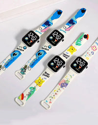 Stitch Disney Children Watches Girls Reloj Inteligente Para Niños Niña Reloj Digital Watch Women Relógio Infantil Children Clock
