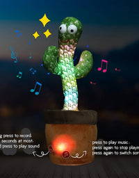 Sing And Dance Cactus Electron Plush Toy Soft Plush Doll Babies Cactus That Repeat What You Say Voice Interactive Bled
