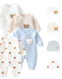 Boys Girls Bodysuit Newborn Winter Onesie Clothes Cotton Toddler Home Wear  0-6M Thickened Spring and Autumn Clothing
