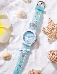 New Sanrio Silicone Watch Kawaii Cartoon Cinnamoroll Hello Kitty Melody Kuromi Quartz Watches Cute Anime Birthday Gifts for Kids
