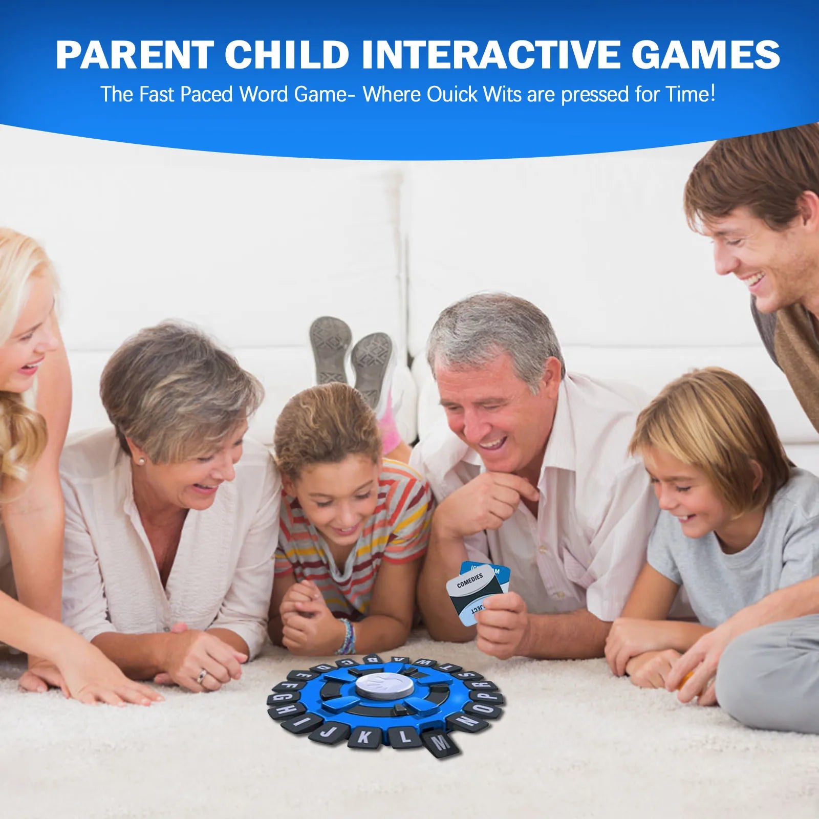 Word Game Fast-Paced Family Board Game Choose a Category & Race Against The Timer to be Last Player Learning Game for All Ages