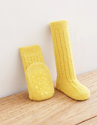 Kids Socks Thick Cold Winter Socks Super Warm Baby Snow Socks Christmas Gifts Coral Fleece Silicone Non-slip Floor Socks
