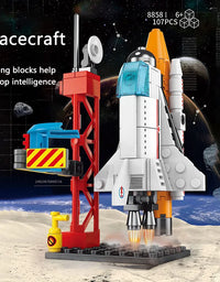 Children's toy building blocks large space rocket children's puzzle assembly gift box small particle assembly gift for boys
