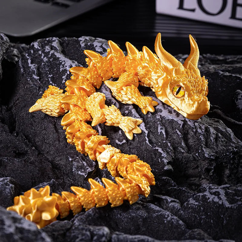 30cm 3D Print Akatsuki Magic Dragon Model Multi-joint Movable Fish Tank Gaming Table Home Decoration Desk Ornament Toy