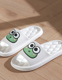 Summer Beach Slides Bathroom Anti Slip Slipper Non-Slip Home Flip Flops Cartoon Frog Soft Sandals
