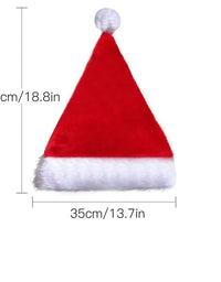 Funny LED Light Up Christmas Hat Plush Santa Hats with Bright Lights New Year Festive Holiday Party Supplies for Adults Kids
