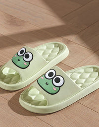 Summer Beach Slides Bathroom Anti Slip Slipper Non-Slip Home Flip Flops Cartoon Frog Soft Sandals
