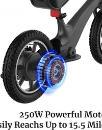 Electric Bike for Kids,250W 12MPH14"15.5Miles Max Range and Adjustable Seat,Balance Bike for Kid 5-8 Years,Electric Balance Bike
