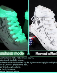 1 Pair Luminous Shoelaces Flat Sneakers Canvas Shoe Laces Glow In The Dark Night Color Fluorescent Shoelace 80/100/120/140cm
