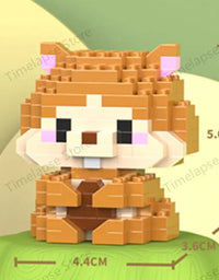 NEW Cute Animals Lion Corgi Dolphin Hamster Rabbit Dog ﻿ Cats Fish Tanks Building Blocks Kit Girl Bricks Model Kids Toy Children
