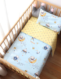 3 Pcs Baby Crib Bedding Set Cotton Bed Linens Boy Girl Cot kit Include Pillowcase Sheet Duvet Cover Children Room Decoration
