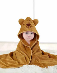 Cartoon Baby Bath Towel Infant Soft Bathrobe Hooded Swaddle Towel Blanket Kids Warm Sleeping Swaddle Wrap for Newborn Boys Girls
