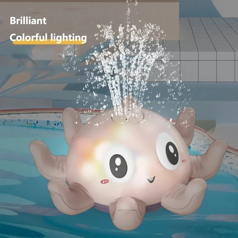 Baby Bath Toys Electric Octopus Automatic Sprinkler Bathtub Toy Swim Pool Bathing Toys with Music LED Light For Kids Gift