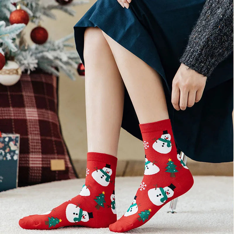 4 Pairs/Lot Children Girls Socks Christmas Socks For Kids Cotton 3-14 Years Comfortable Toddler Leg Warmers Boys Long Socks