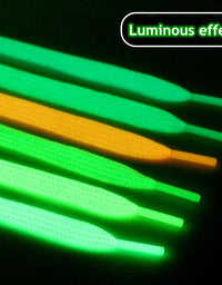 1 Pair Luminous Shoelaces Flat Sneakers Canvas Shoe Laces Glow In The Dark Night Color Fluorescent Shoelace 80/100/120/140cm
