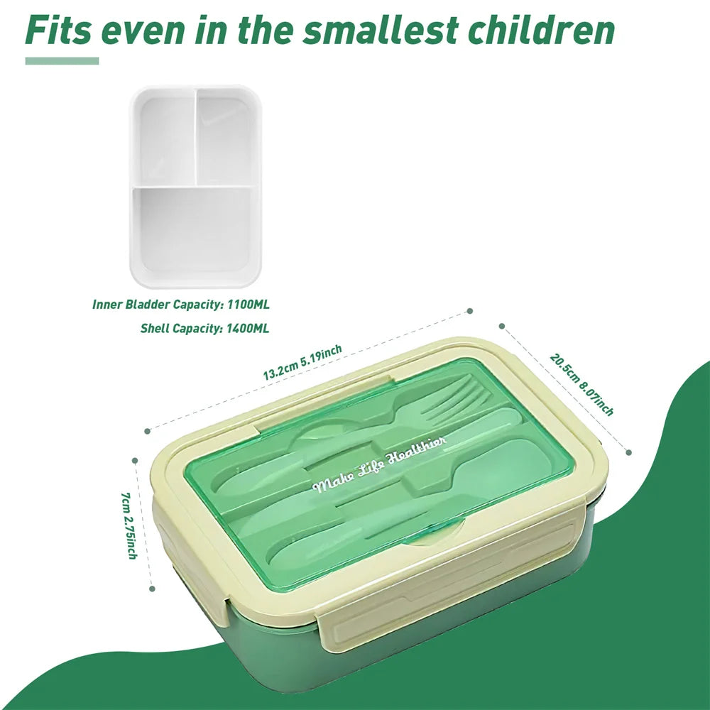 Lunch Box Food Warmer Portable Kids Childen Food Container In The Microwave Heating Leakproof Thicker PP Plastic Split Lunch Box