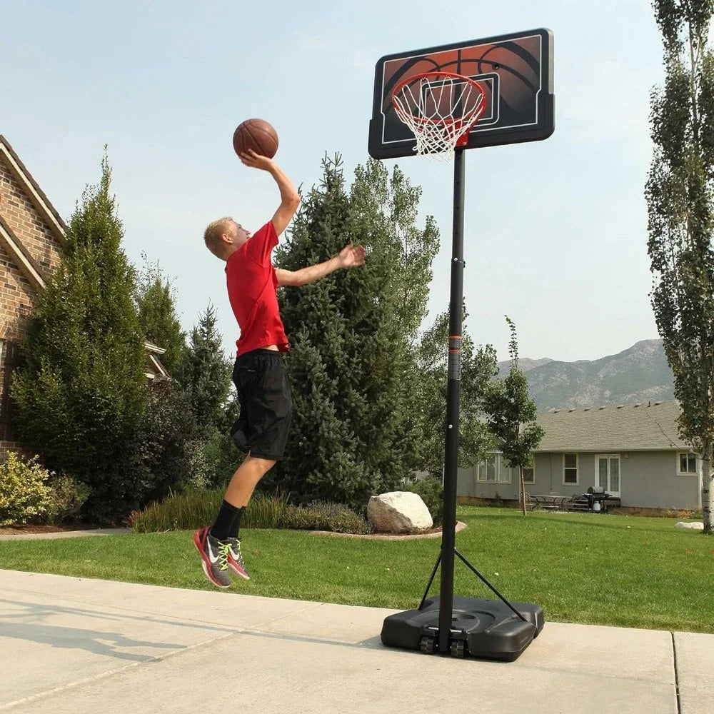 Basketball stand Height Adjustable Portable Basketball System Basketball Training Equipment 44 Inch Backboard Team Sports