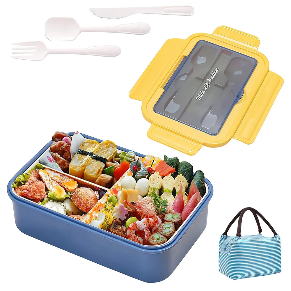 Lunch Box Food Warmer Portable Kids Childen Food Container In The Microwave Heating Leakproof Thicker PP Plastic Split Lunch Box