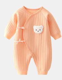 Boys Girls Bodysuit Newborn Winter Onesie Clothes Cotton Toddler Home Wear  0-6M Thickened Spring and Autumn Clothing
