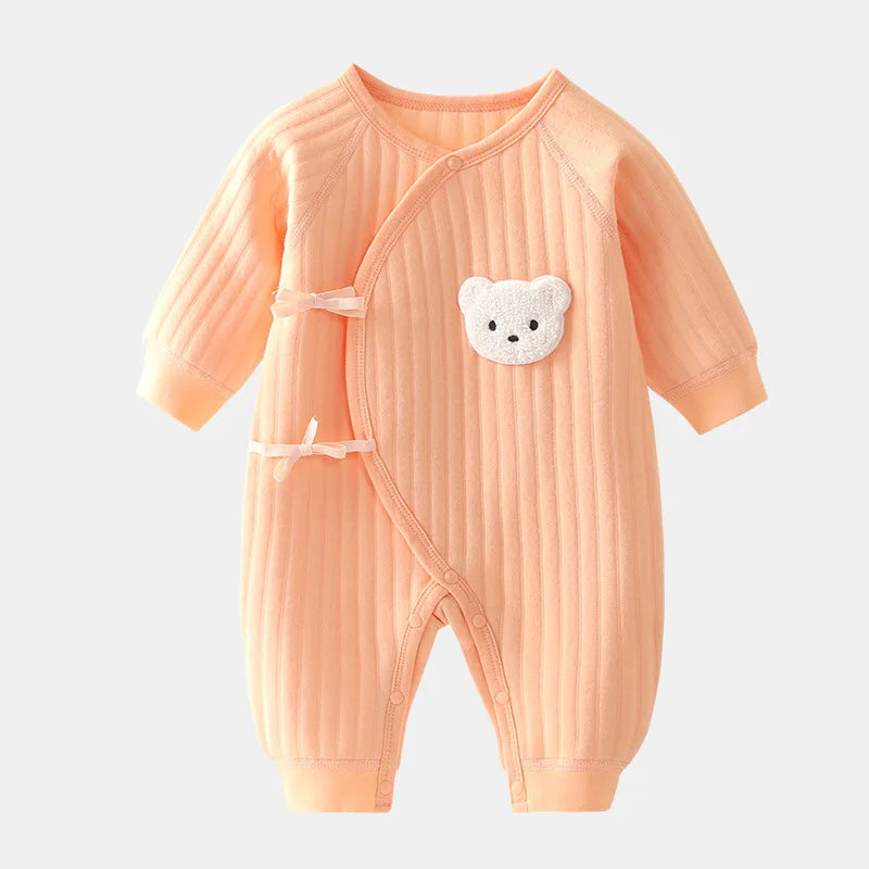 Boys Girls Bodysuit Newborn Winter Onesie Clothes Cotton Toddler Home Wear  0-6M Thickened Spring and Autumn Clothing