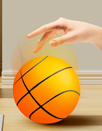 1-5pcs Bouncing Mute Ball Indoor Silent Basketball with Hoop High-Resilience Lightweight Foam Basketball 18/21/24cm Kids Gifts
