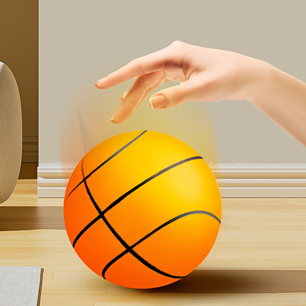 1-5pcs Bouncing Mute Ball Indoor Silent Basketball with Hoop High-Resilience Lightweight Foam Basketball 18/21/24cm Kids Gifts