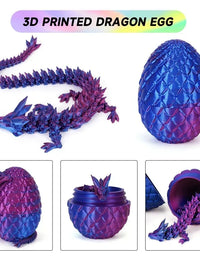 1/2PCS 3D Printed Dragon Egg with Dragon Full Articulated Dragon Modle Movable Rotatable Articulated Desktop Ornament Kid Toy
