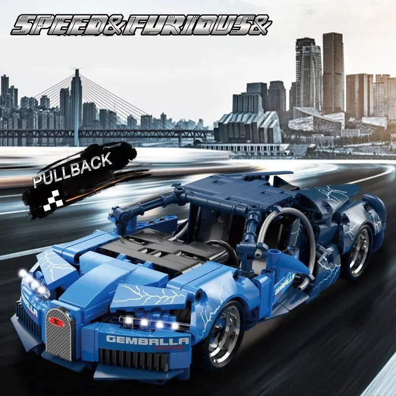 City Speed Car Building Blocks 451PCS Luxury Auto Racing Vehicle with Super Racers Bricks Toys for Children Boy Gift