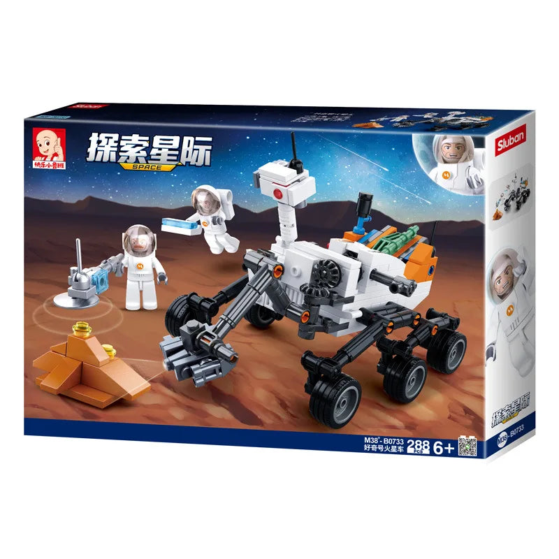 SLUBAN Curiosity Mars Rover Building Blocks Interstellar Exploration Series Assembly Model Children's Toy  Birthday Gift