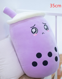 Cute Fruit Drink Plush Stuffed Soft Strawberry Milk Tea Plush Boba Tea Cup Toy Bubble Tea Pillow Cushion Kids Gift - TryKid
