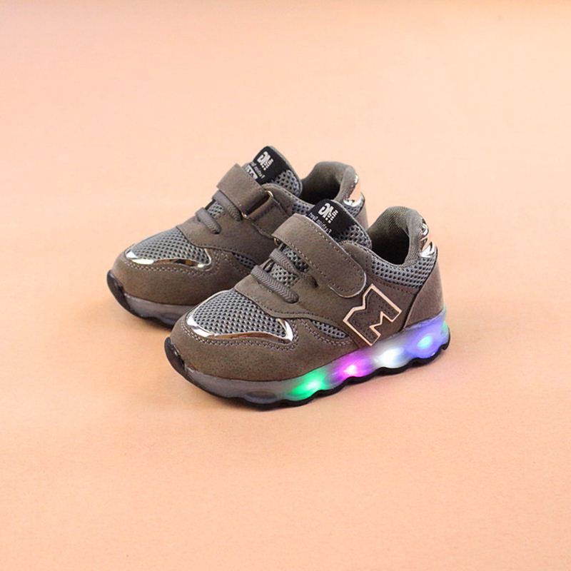 Child Led Liht Shoes Baby Boys Sneaker Kids Irl Sport Shoe - TryKid