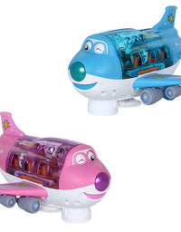 Electric Universal Cartoon Airplane Lights Music Rotation - TryKid
