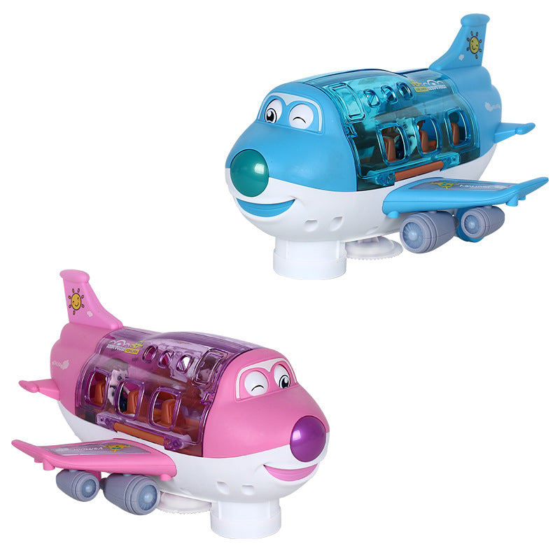 Electric Universal Cartoon Airplane Lights Music Rotation - TryKid