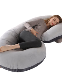 Crystal Velvet C-type Pregnancy Pillow For Sleeping On The Side - TryKid
