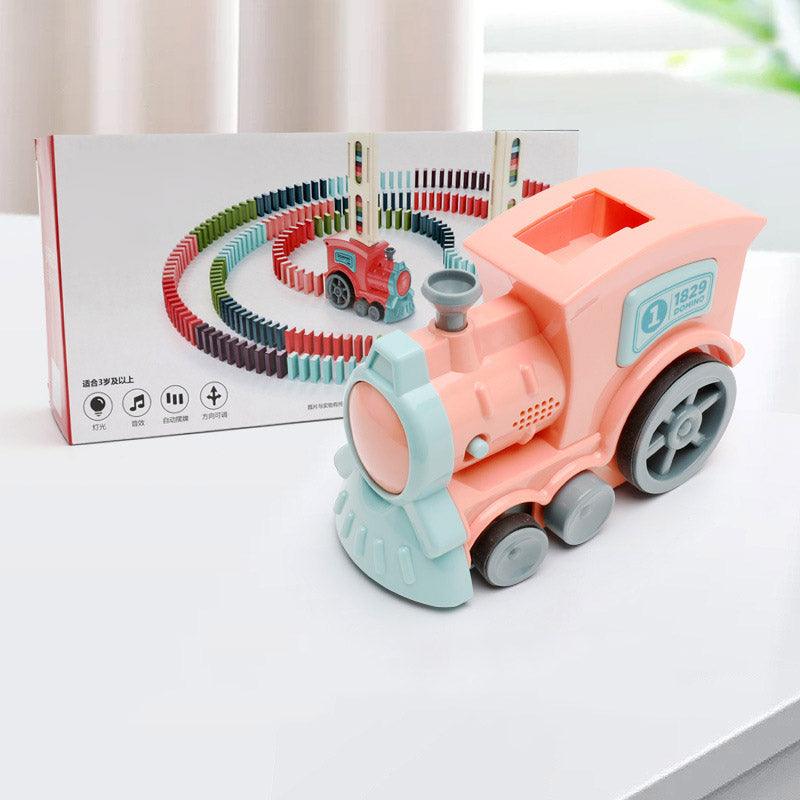 Domino Train Toys Baby Toys Car Puzzle Automatic Release Licensing Electric Building Blocks Train Toy - TryKid