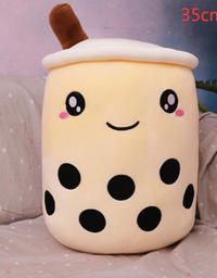 Cute Fruit Drink Plush Stuffed Soft Strawberry Milk Tea Plush Boba Tea Cup Toy Bubble Tea Pillow Cushion Kids Gift - TryKid
