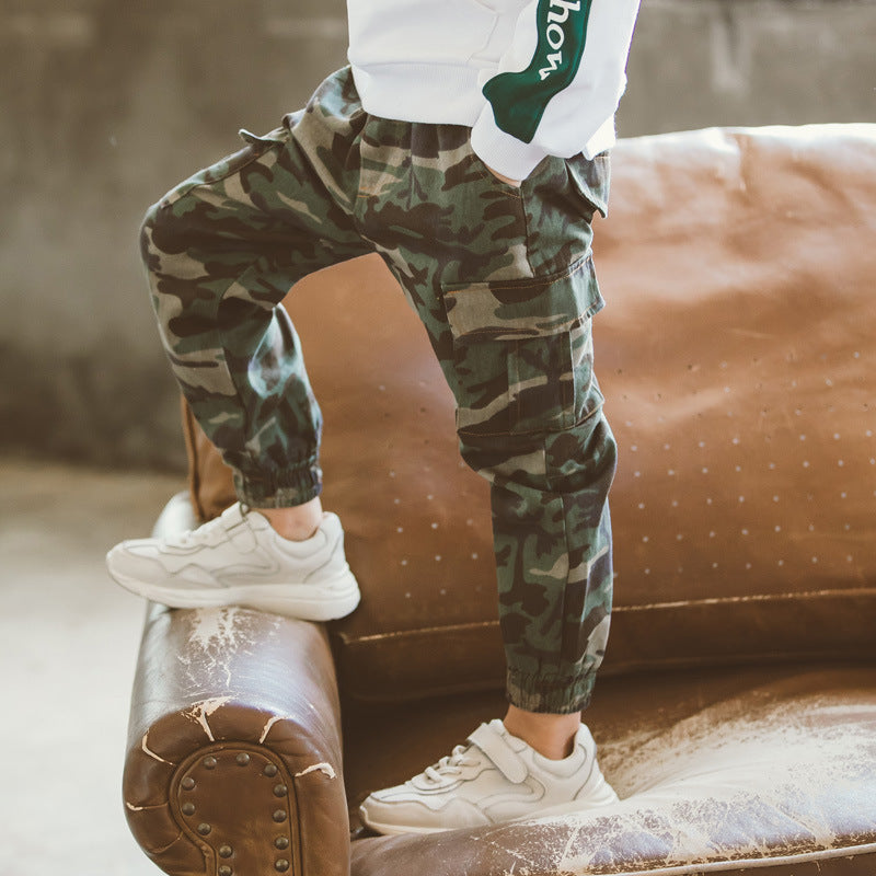 Children's Sports Military Camouflage Casual Trousers - TryKid